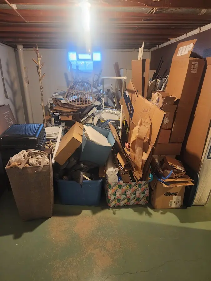 Roll-off dumpster container at job site for Yard Waste Dumpster Rental in Lead